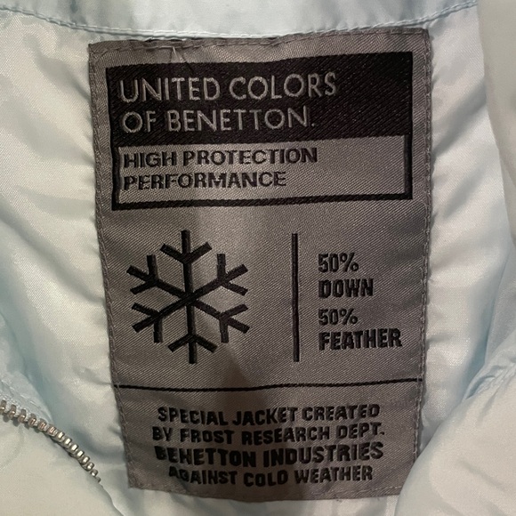United colors of Benetton Women's Light Blue goose down Puffer Vest - Picture 2 of 5